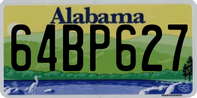 AL license plate 64BP627
