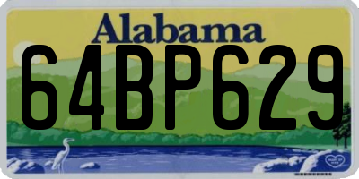 AL license plate 64BP629