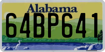 AL license plate 64BP641