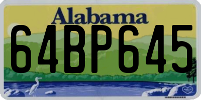 AL license plate 64BP645