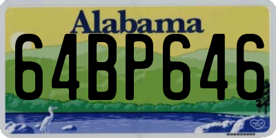 AL license plate 64BP646