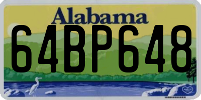 AL license plate 64BP648