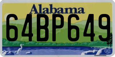 AL license plate 64BP649