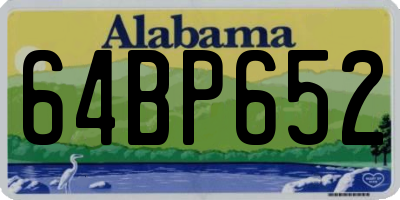 AL license plate 64BP652