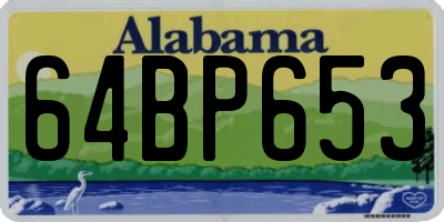 AL license plate 64BP653