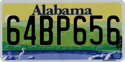 AL license plate 64BP656