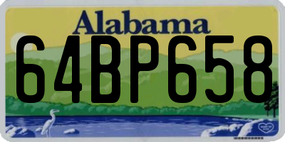 AL license plate 64BP658