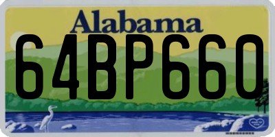 AL license plate 64BP660