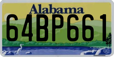 AL license plate 64BP661