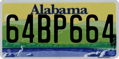AL license plate 64BP664
