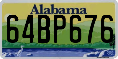 AL license plate 64BP676