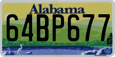 AL license plate 64BP677