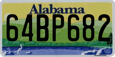 AL license plate 64BP682