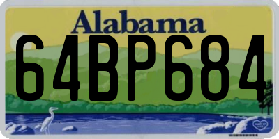 AL license plate 64BP684