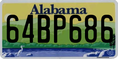 AL license plate 64BP686