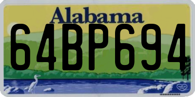AL license plate 64BP694
