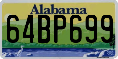 AL license plate 64BP699