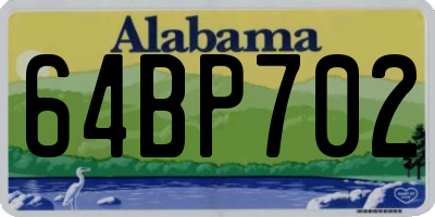 AL license plate 64BP702