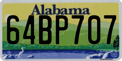 AL license plate 64BP707