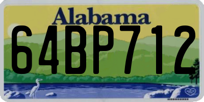AL license plate 64BP712