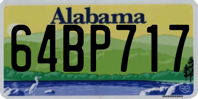 AL license plate 64BP717