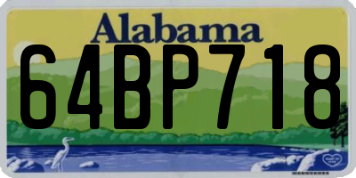 AL license plate 64BP718