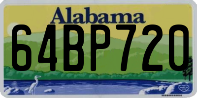 AL license plate 64BP720