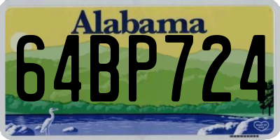 AL license plate 64BP724