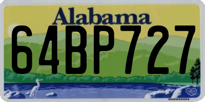 AL license plate 64BP727