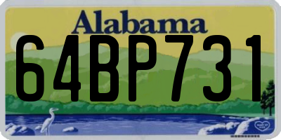 AL license plate 64BP731