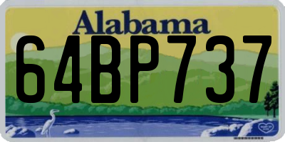 AL license plate 64BP737