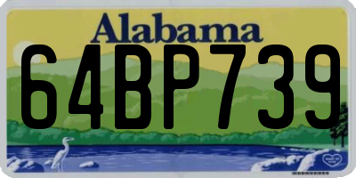 AL license plate 64BP739