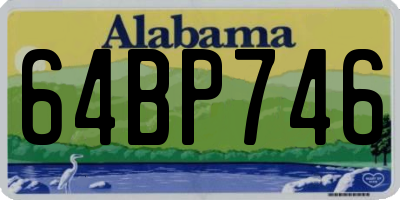 AL license plate 64BP746