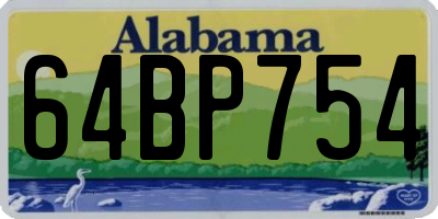 AL license plate 64BP754