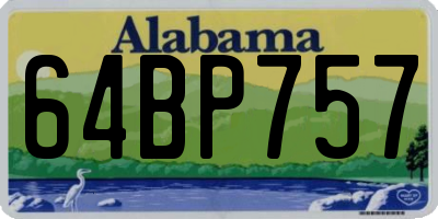 AL license plate 64BP757