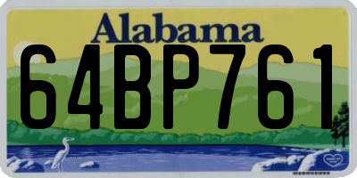 AL license plate 64BP761