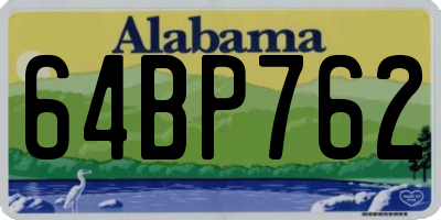 AL license plate 64BP762