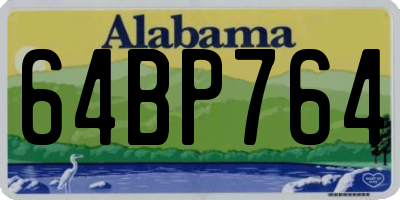 AL license plate 64BP764