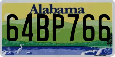 AL license plate 64BP766