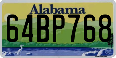AL license plate 64BP768