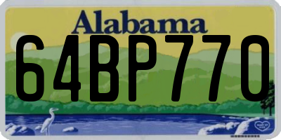 AL license plate 64BP770