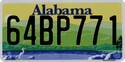 AL license plate 64BP771