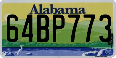 AL license plate 64BP773