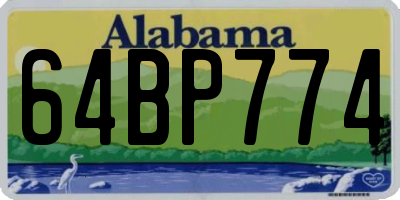 AL license plate 64BP774