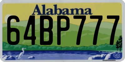 AL license plate 64BP777