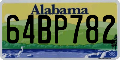 AL license plate 64BP782