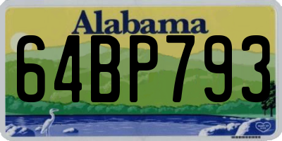 AL license plate 64BP793