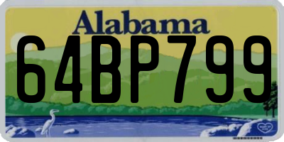 AL license plate 64BP799