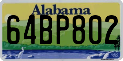 AL license plate 64BP802