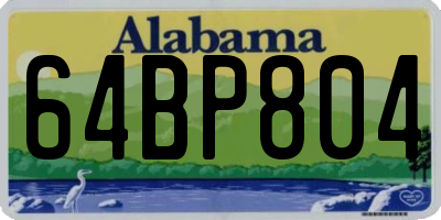 AL license plate 64BP804
